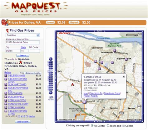 cheap gas in my area mapquest
